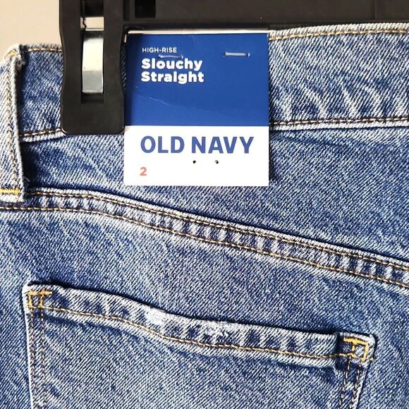 Old Navy | High-Rise Slouchy Straight Jeans | Size 2 - Picture 4 of 4